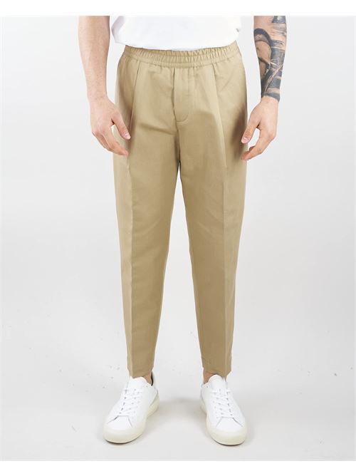 Cotton and linen blend trousers with elastic waistband Quattro Decimi QUATTRO DECIMI | Pants | SAVOYS32305043
